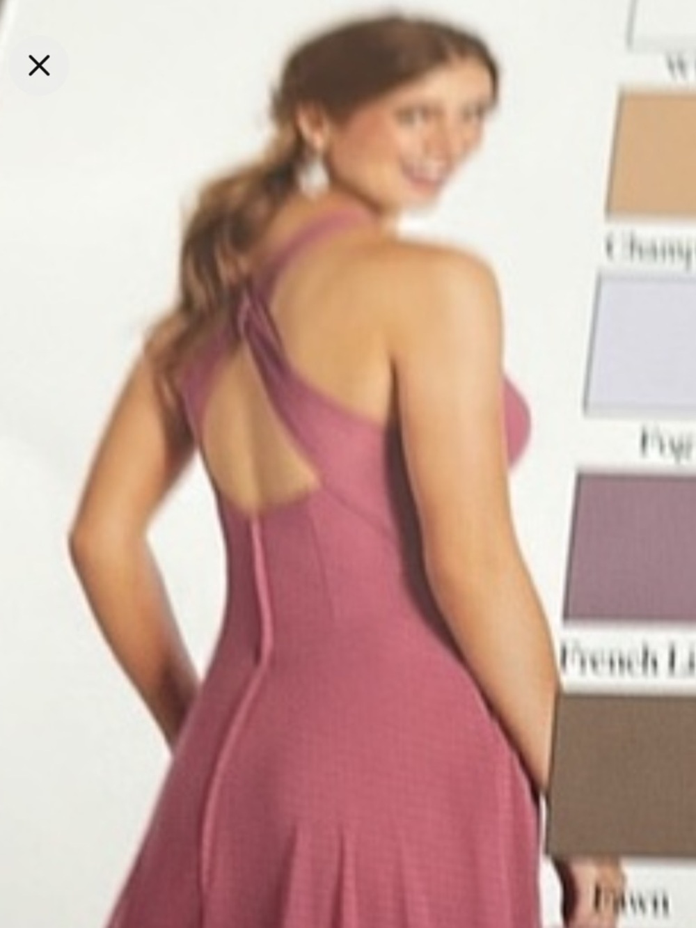 Morilee Madeline Gardner shaffon zippe back rose wood maxi formal dress s 16 new - Picture 4 of 16